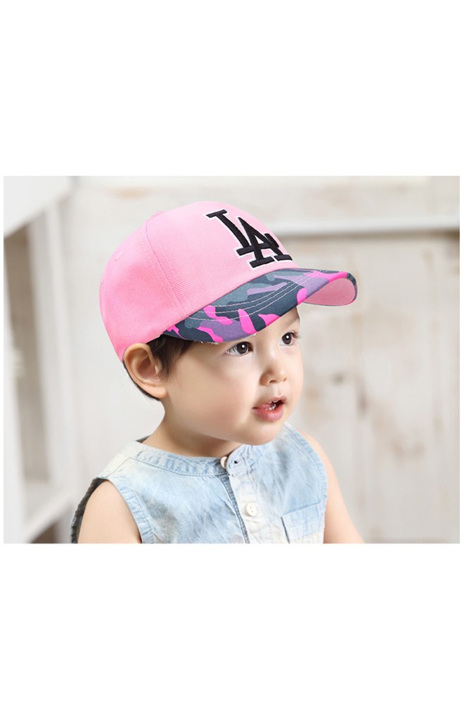 หมวกแก๊ปปัก LA ปีกหมวกลายพลาง GZMM