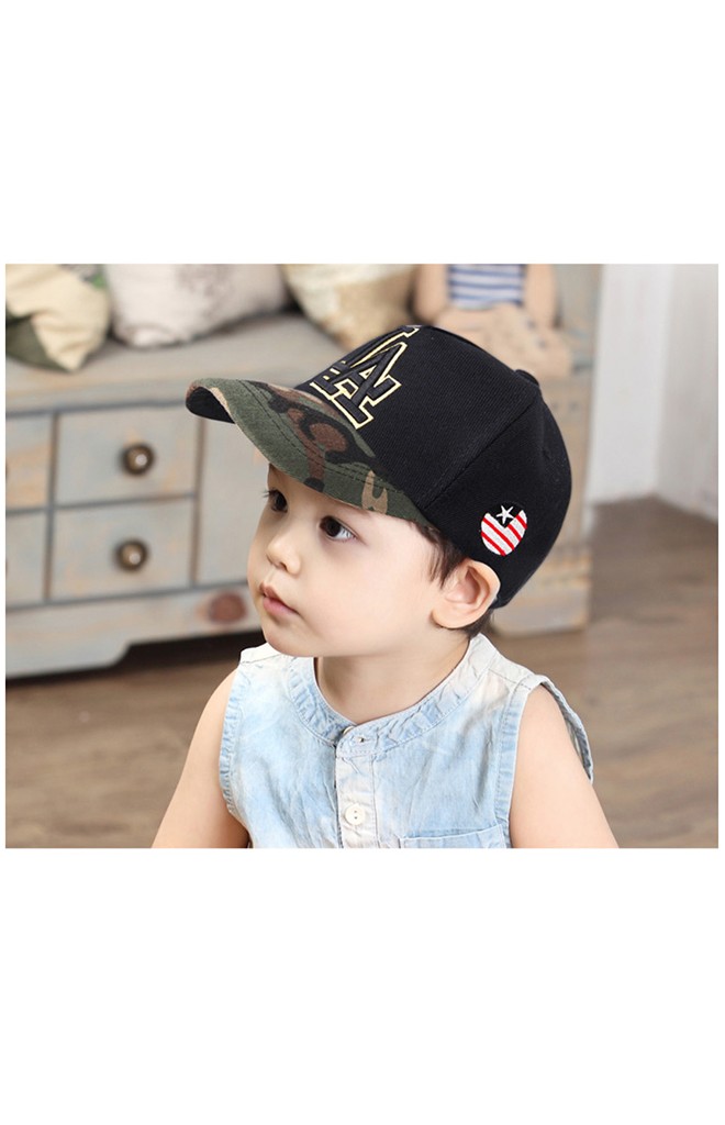 หมวกแก๊ปปัก LA ปีกหมวกลายพลาง GZMM