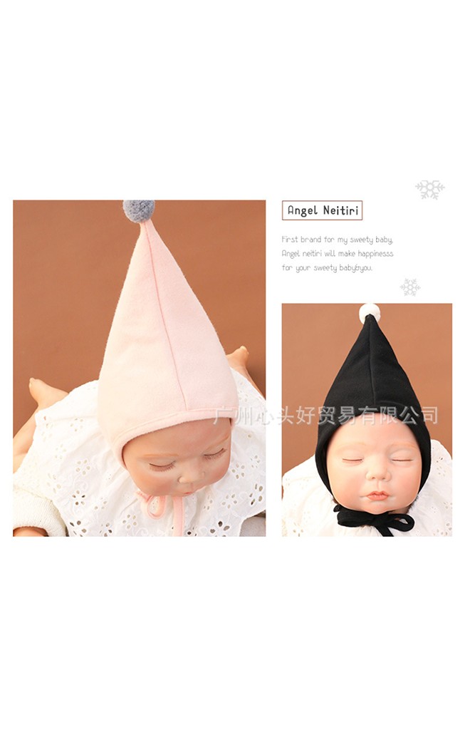หมวกบอนเนตยอดแหลมแต่งปอมปอมเล็กน่ารักๆ Angel Neitiri