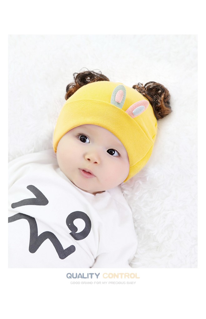 หมวกปอยผมแต่งหูกระต่ายเล็ก ปอยผมด้านบน TIANYIBEAR