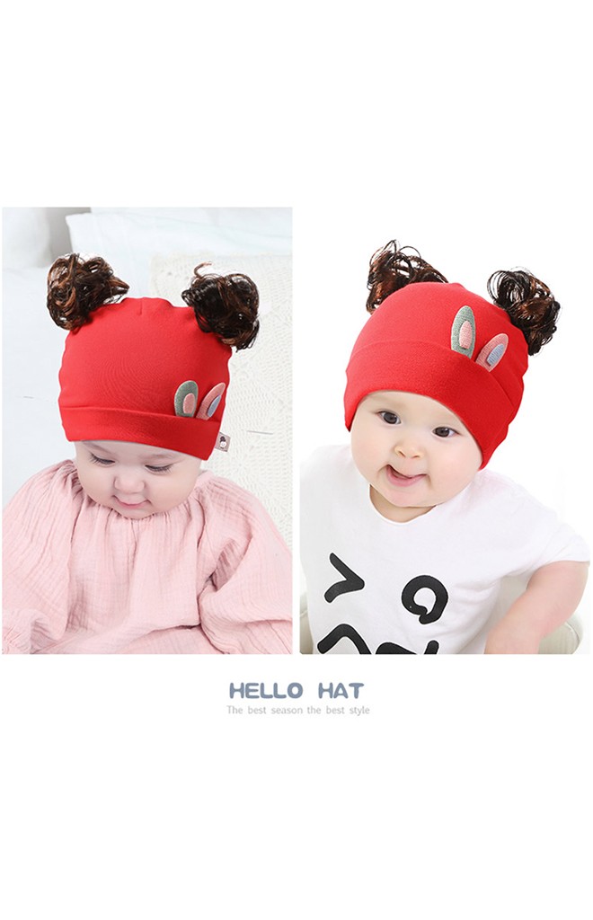 หมวกปอยผมแต่งหูกระต่ายเล็ก ปอยผมด้านบน TIANYIBEAR