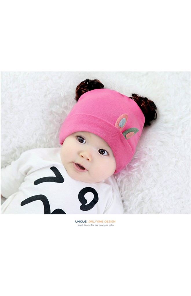 หมวกปอยผมแต่งหูกระต่ายเล็ก ปอยผมด้านบน TIANYIBEAR