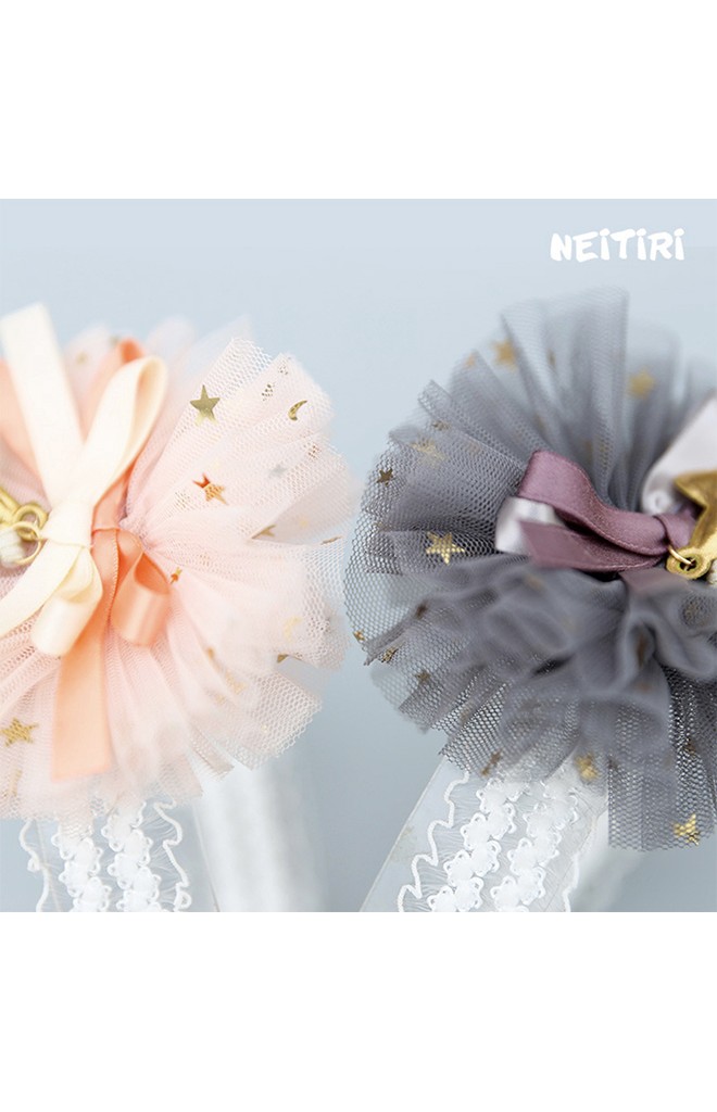 สายคาดผมผ้าโปร่งแต่งโบว์และดาวทอง Angel Neitiri
