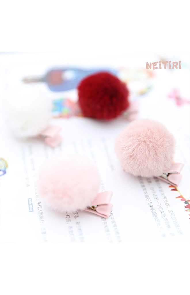 กิ๊บเด็กปอมปอมฟูน่ารักๆ เซ็ต 2 สี