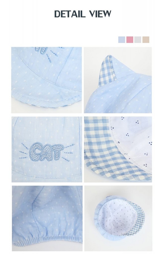 หมวกแก๊ปผ้าฝ้ายเด็กเล็ก ปักอักษร CAT