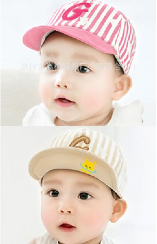 หมวกแก๊ปเด็กลายทางและดาว ปักอักษร G จาก GZMM หมวกแก๊ปเด็กลายทางและดาว ปักอักษร G จาก GZMM