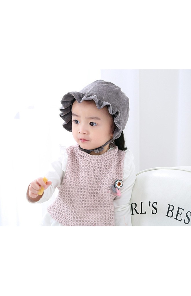 หมวกบอนเนตผ้าลูกฟูกชายระบายสวย