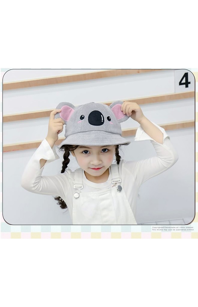 หมวกปีกรอบผ้าลูกฟูกหน้าหมีโคอาลา KUKUJI