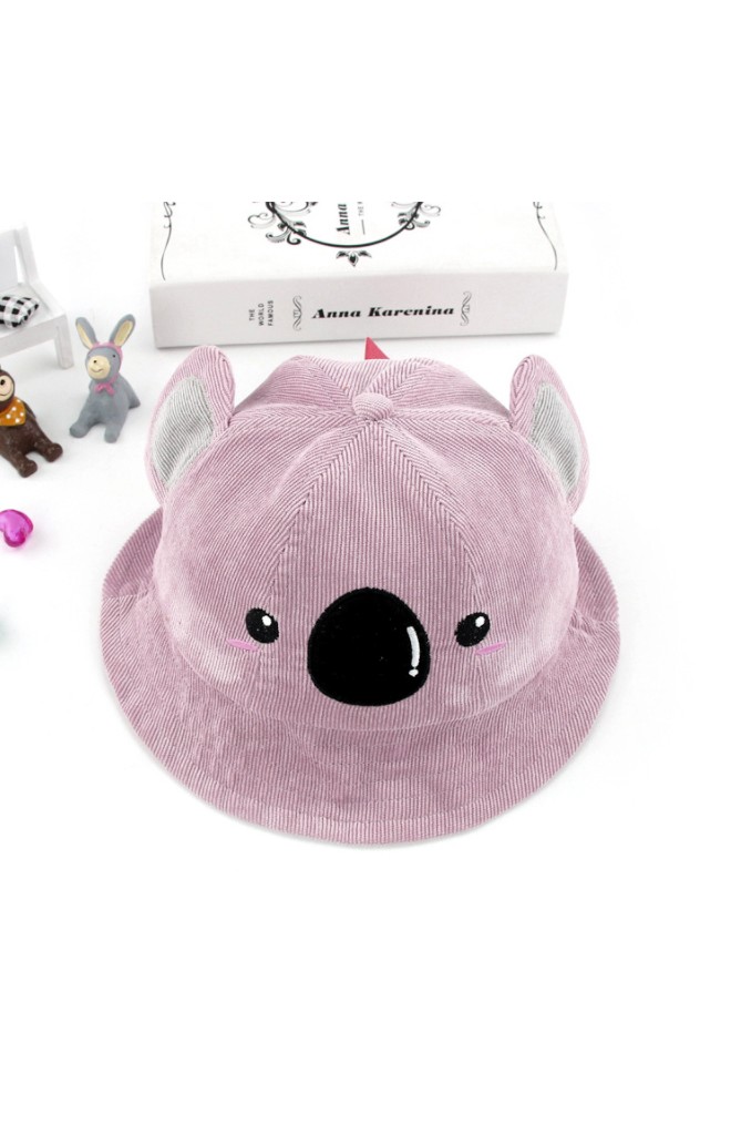 หมวกปีกรอบผ้าลูกฟูกหน้าหมีโคอาลา KUKUJI