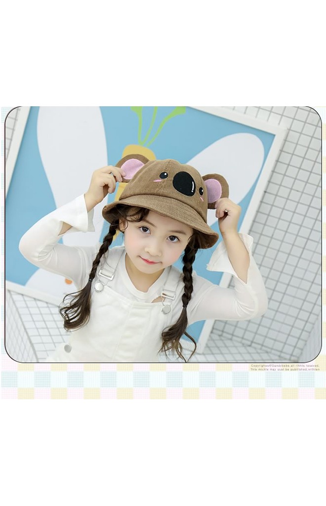 หมวกปีกรอบผ้าลูกฟูกหน้าหมีโคอาลา KUKUJI