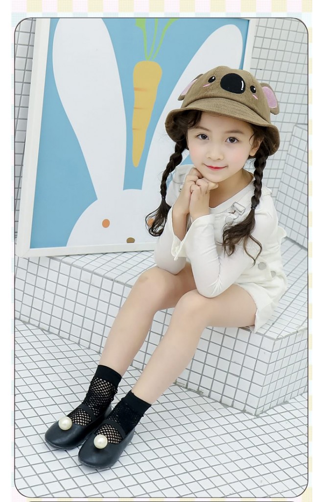 หมวกปีกรอบผ้าลูกฟูกหน้าหมีโคอาลา KUKUJI