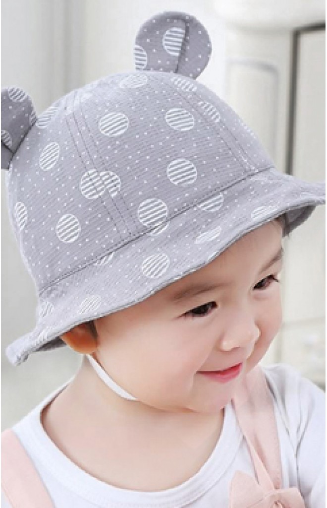 หมวกปีกรอบลายวงกลมแต่งหูน่ารัก รอบปีก หมวกปีกรอบลายวงกลมแต่งหูน่ารัก รอบปีก