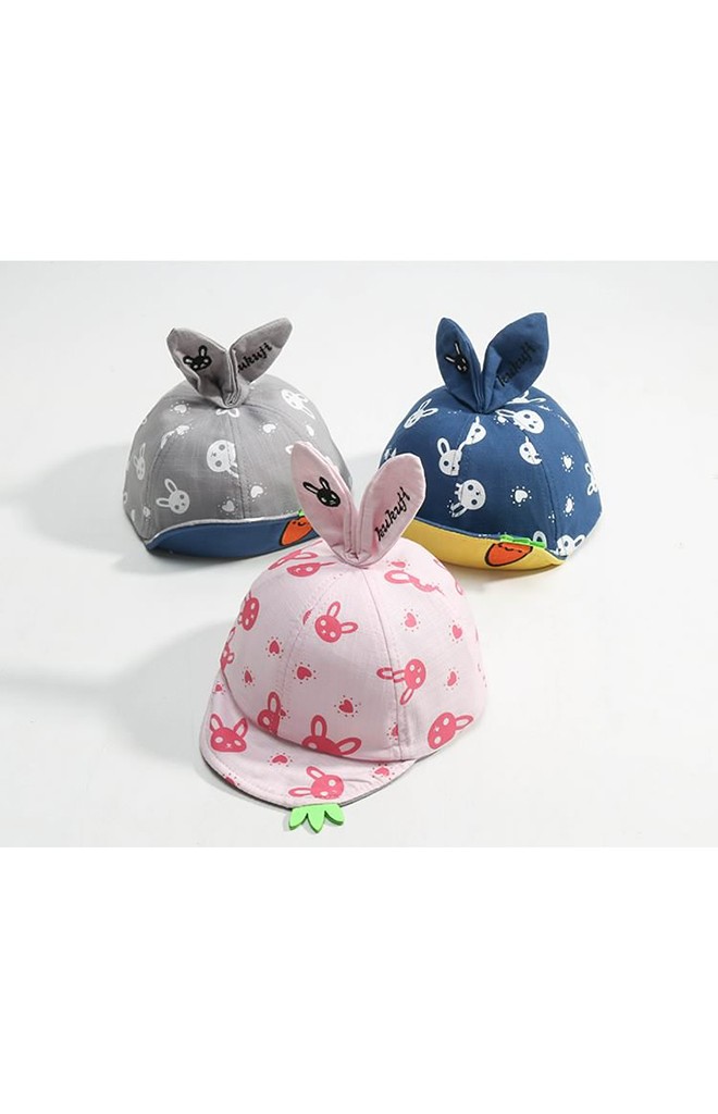 หมวกแก๊ปกระต่ายปีกหมวกปักแครอท KUKUJI