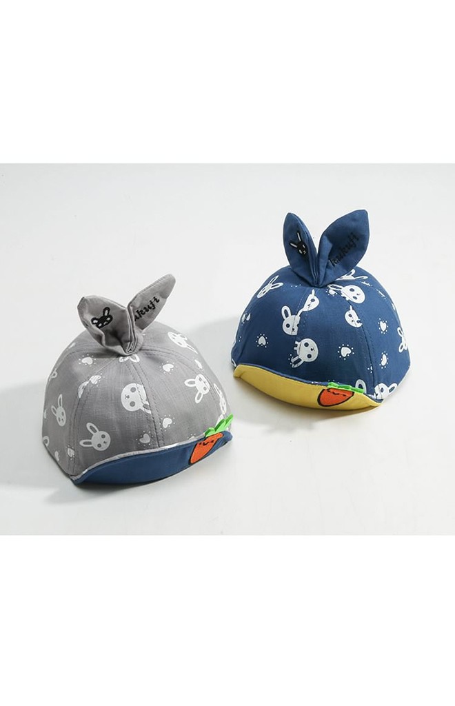 หมวกแก๊ปกระต่ายปีกหมวกปักแครอท KUKUJI