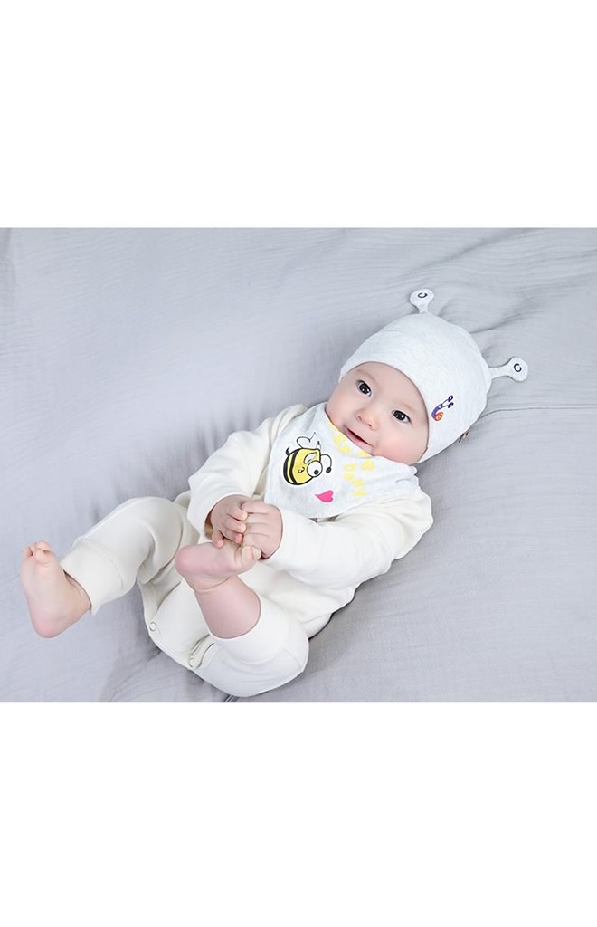 เซ็ตหมวกหอยทากและผึ้งน้อยมาพร้อมผ้ากันเปื้อน TIANYIBEAR