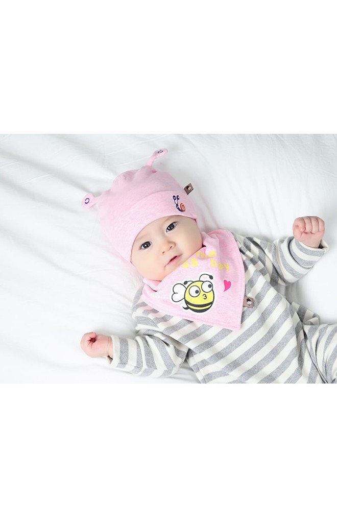 เซ็ตหมวกหอยทากและผึ้งน้อยมาพร้อมผ้ากันเปื้อน TIANYIBEAR
