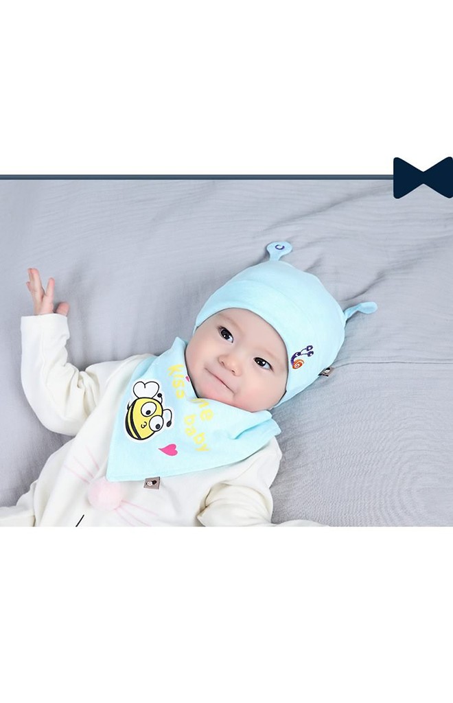 เซ็ตหมวกหอยทากและผึ้งน้อยมาพร้อมผ้ากันเปื้อน TIANYIBEAR