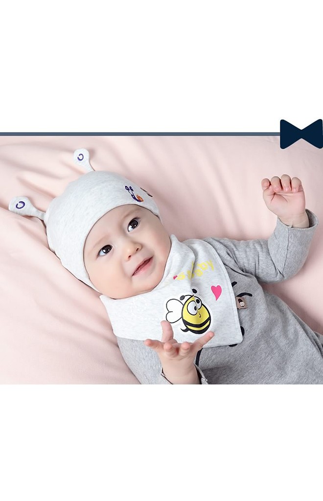 เซ็ตหมวกหอยทากและผึ้งน้อยมาพร้อมผ้ากันเปื้อน TIANYIBEAR