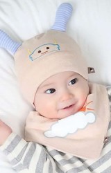 เซ็ตหมวกโรบอทพร้อมผ้ากันเปื้อนสามเหลี่ยม  TIANYIBEAR