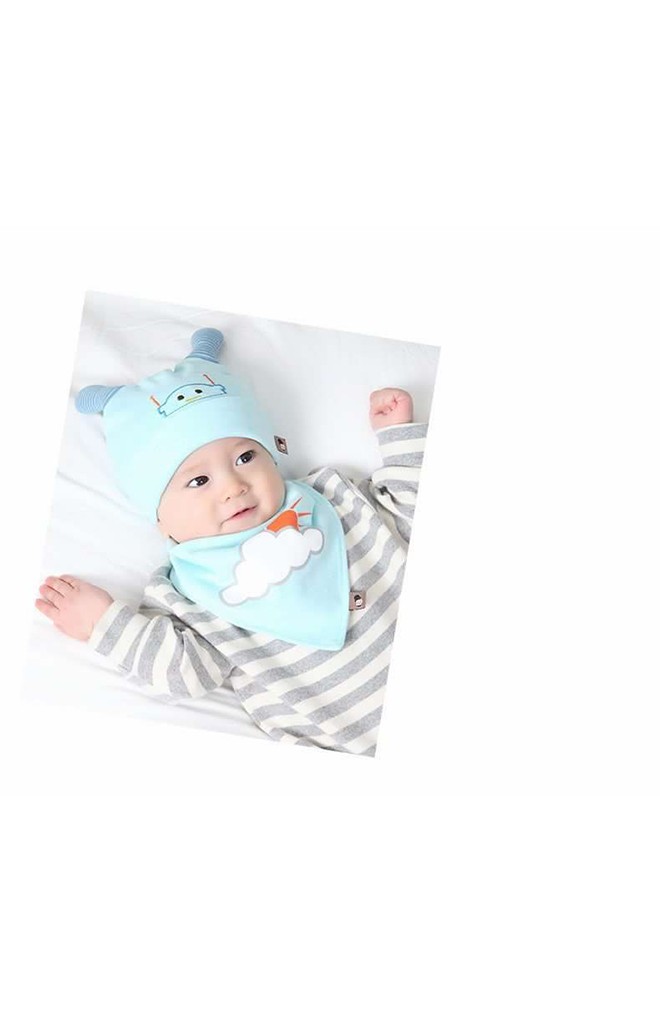 เซ็ตหมวกโรบอทพร้อมผ้ากันเปื้อนสามเหลี่ยม TIANYIBEAR