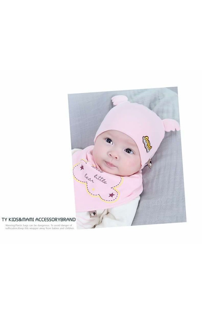 เซ็ตหมวก Angel แต่งปีกนูนน่ารักๆ มาพร้อมผ้ากันเปื้อน TIANYIBEAR