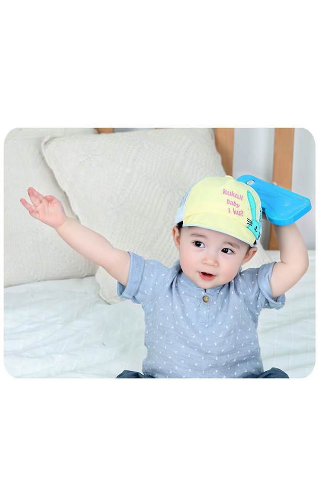 หมวกแก๊ปแต่งกระต่ายด้านหลังผ้าตาข่าย KUKUJI