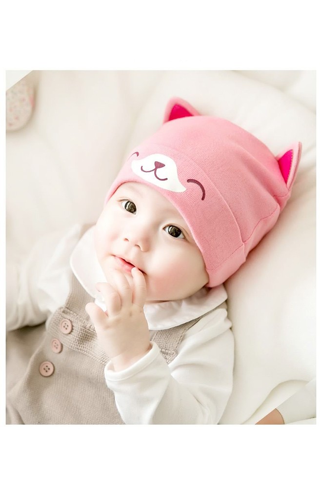 หมวกเด็กเล็กลายลูกสุนัขหูตั้ง จาก GZMM