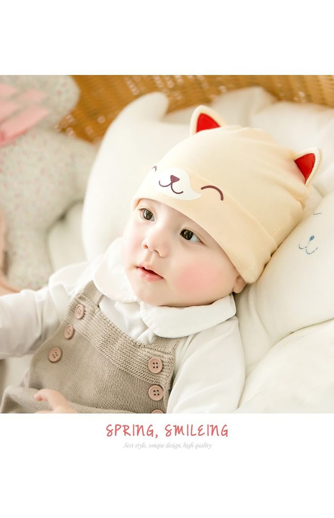 หมวกเด็กเล็กลายลูกสุนัขหูตั้ง จาก GZMM