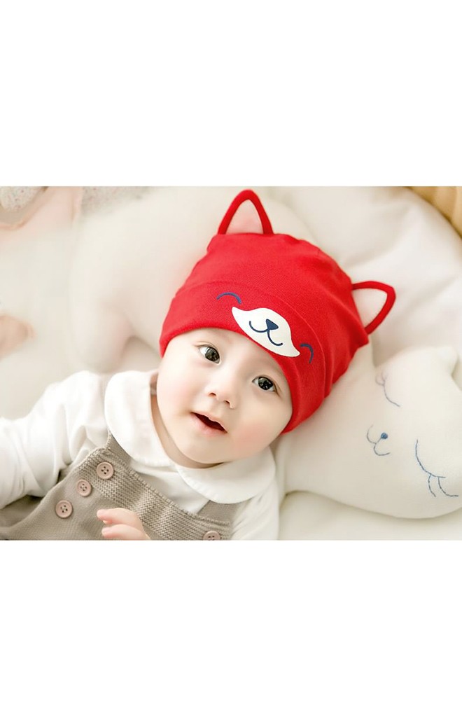 หมวกเด็กเล็กลายลูกสุนัขหูตั้ง จาก GZMM