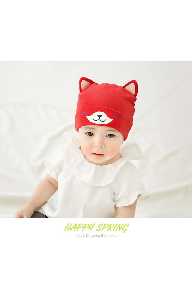 หมวกเด็กเล็กลายลูกสุนัขหูตั้ง จาก GZMM