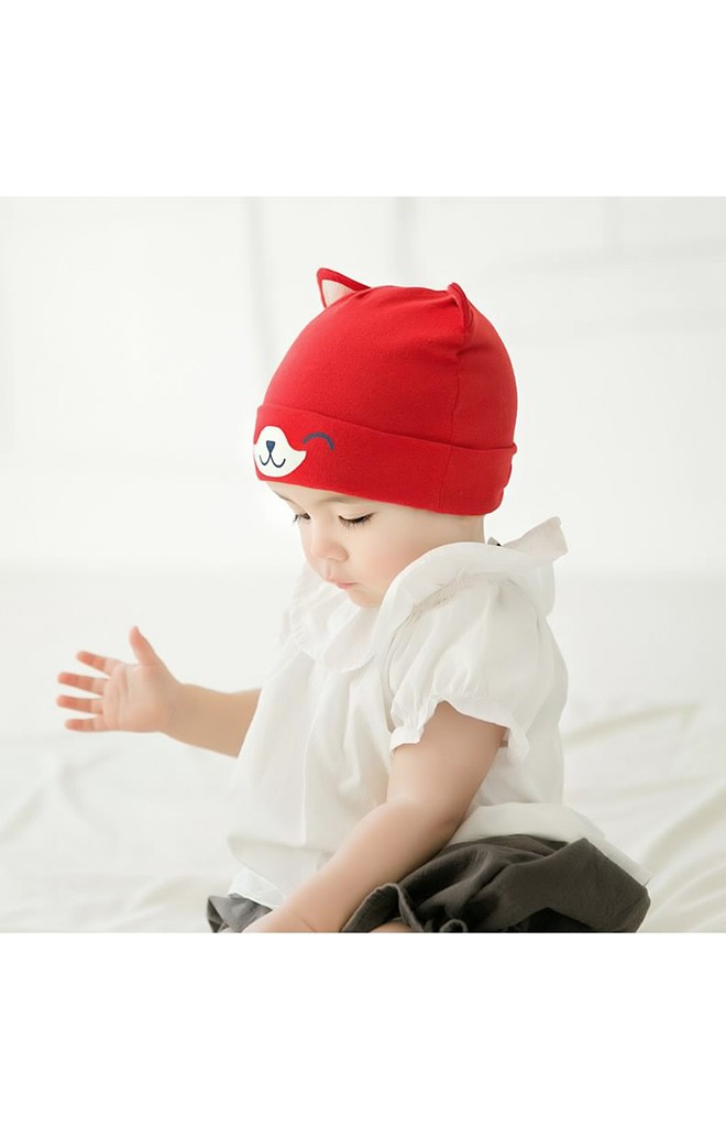 หมวกเด็กเล็กลายลูกสุนัขหูตั้ง จาก GZMM