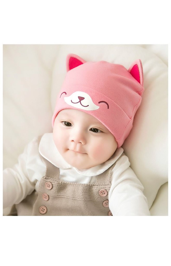 หมวกเด็กเล็กลายลูกสุนัขหูตั้ง จาก GZMM
