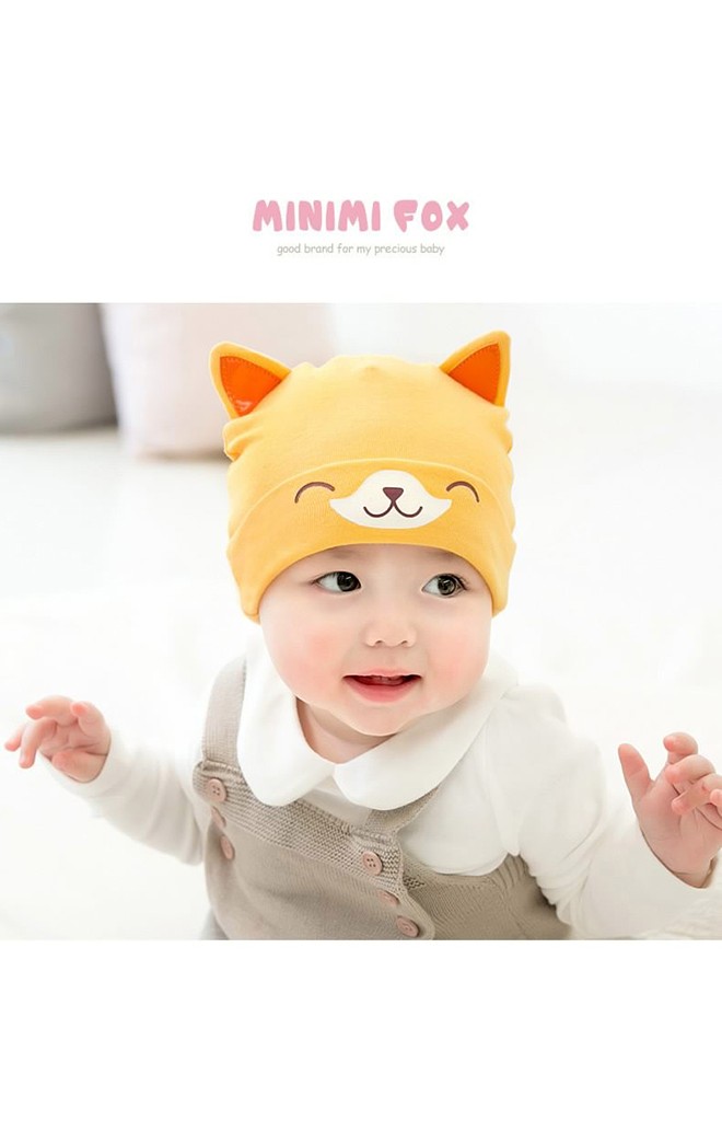 หมวกเด็กเล็กลายลูกสุนัขหูตั้ง จาก GZMM
