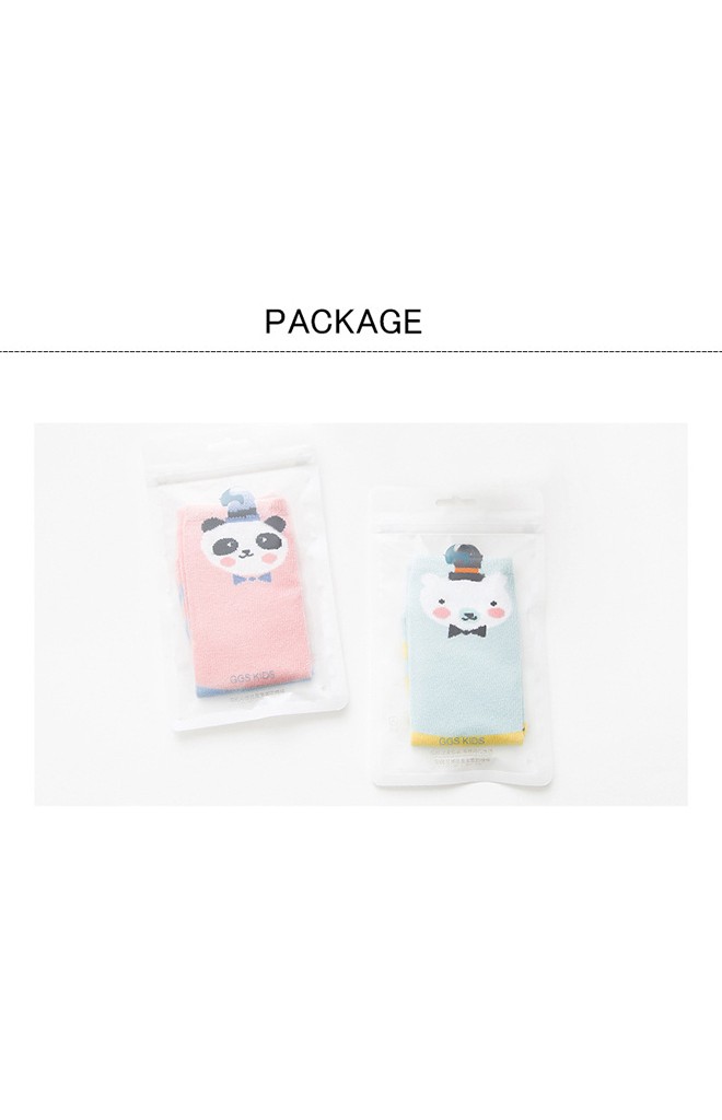 ถุงเท้าเด็กแบบยาวลายแพนด้าและหมี