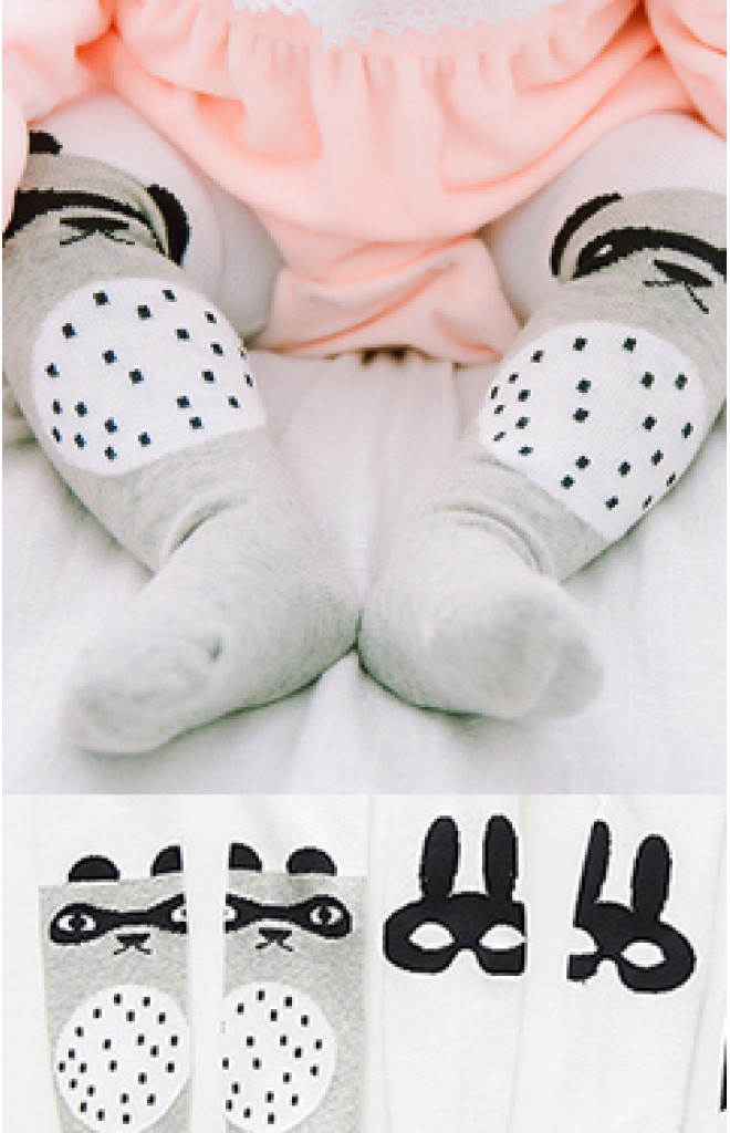 ถุงน่องเด็กโทนขาว-ดำ ลายหน้าสัตว์น่ารัก ถุงน่องเด็กโทนขาว-ดำ ลายหน้าสัตว์น่ารัก