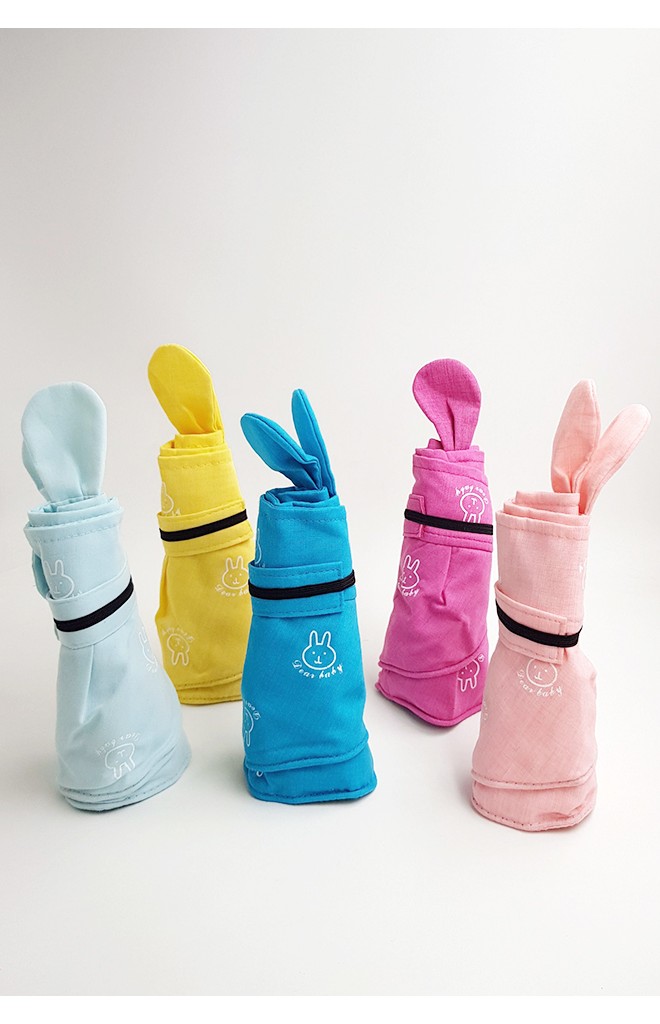 หมวกกันแดดปีกกว้างลายกระต่ายแต่งหูน่ารัก GZMM