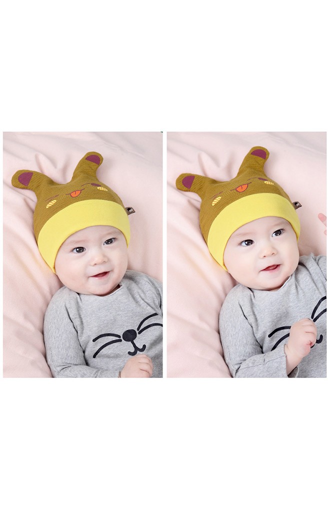 หมวกบีนนี่สกรีนหน้าการ์ตูนหูยาวๆ จาก TIANYIBEAR