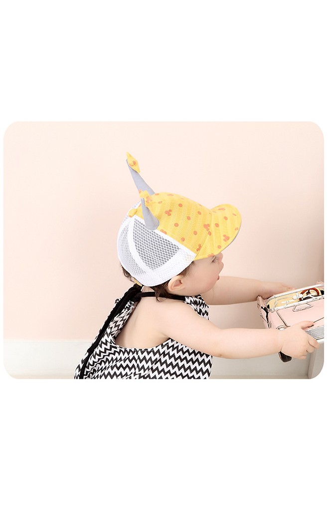 หมวกแก๊ปเด็กลายจุดและมิกกี้ แต่งเขายาวปลายดาว KUKUJI