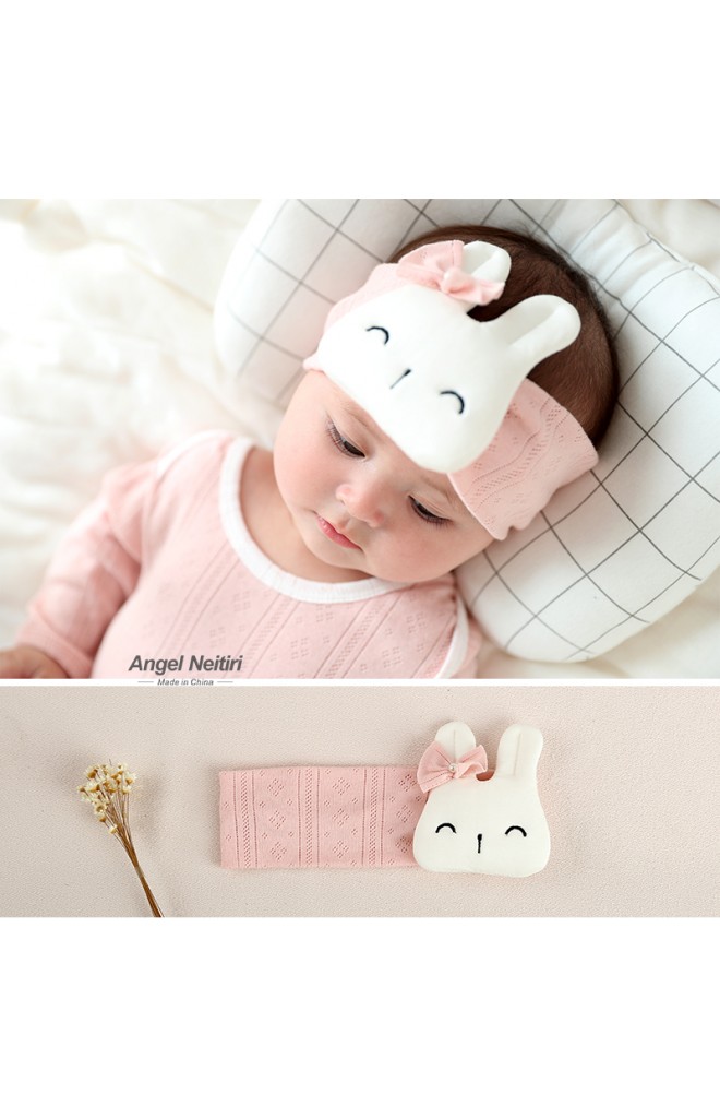 ผ้าคาดผมแต่งตุ๊กตากระต่ายใหญ่ผูกโบว์ Angel Neitiri