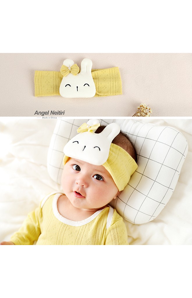 ผ้าคาดผมแต่งตุ๊กตากระต่ายใหญ่ผูกโบว์ Angel Neitiri