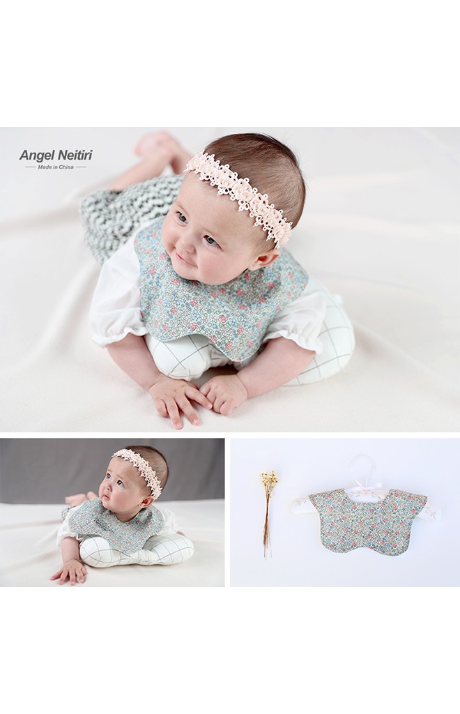 ผ้ากันเปื้อนเด็กปลายโค้งลายน่ารัก จาก Angel Neitiri