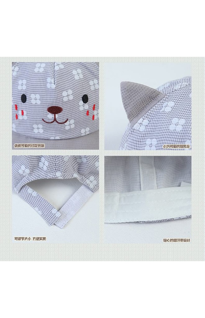 หมวกแก๊ปหน้าแมวน้อยลายจุด TIANYIBEAR