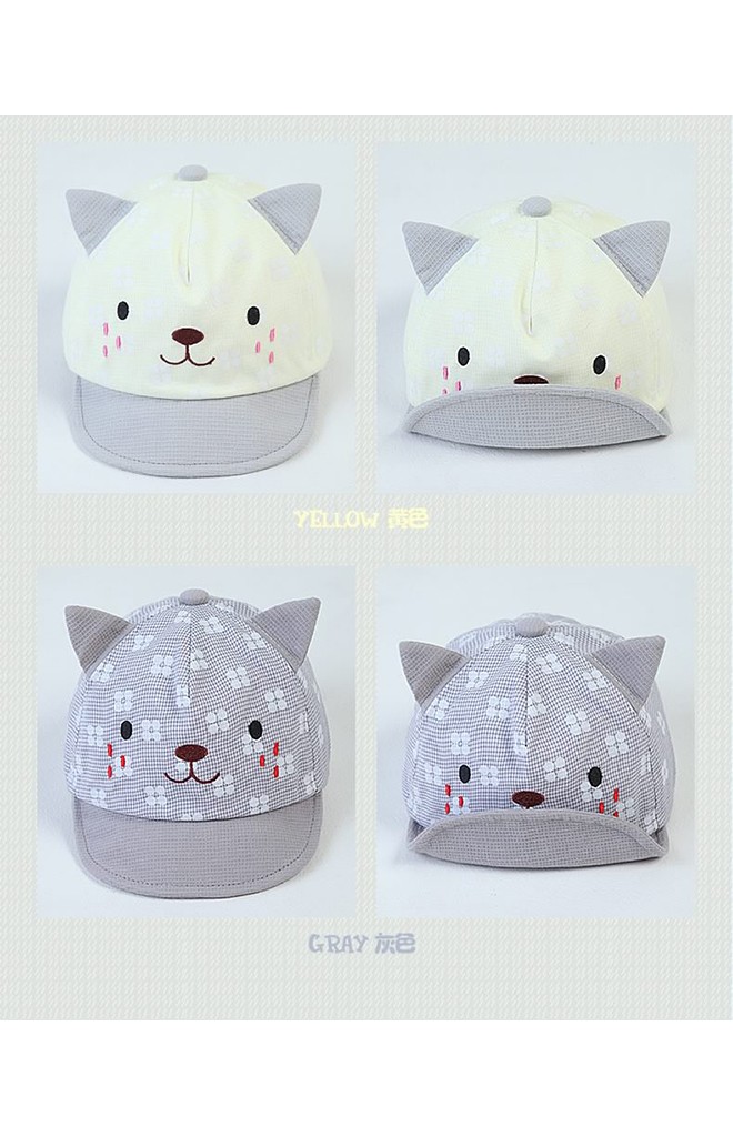 หมวกแก๊ปหน้าแมวน้อยลายจุด TIANYIBEAR