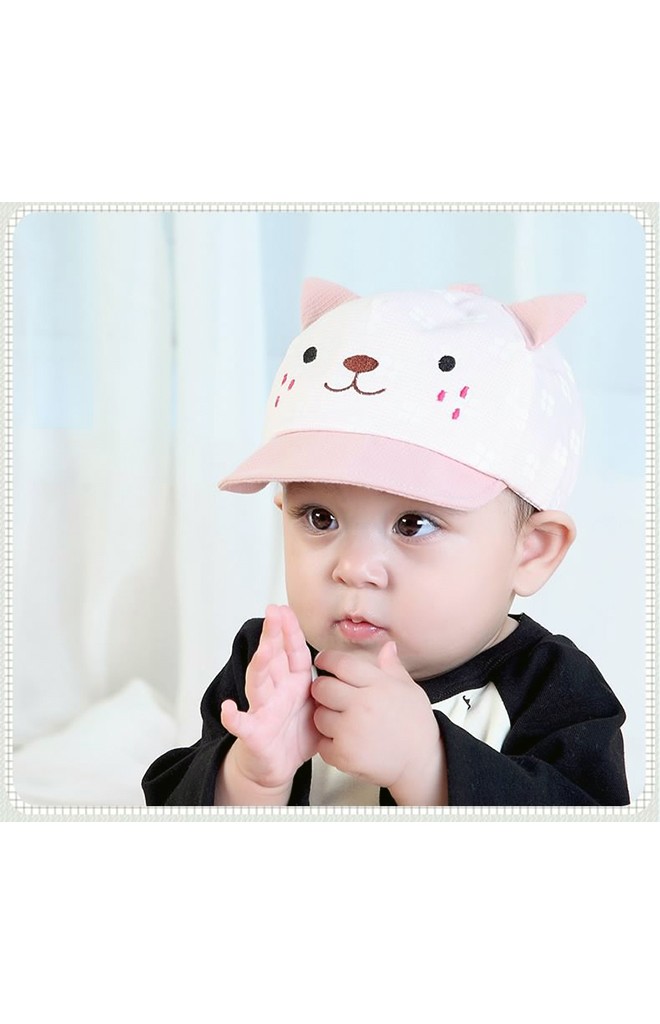 หมวกแก๊ปหน้าแมวน้อยลายจุด TIANYIBEAR