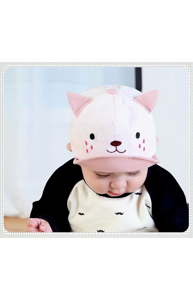 หมวกแก๊ปหน้าแมวน้อยลายจุด TIANYIBEAR