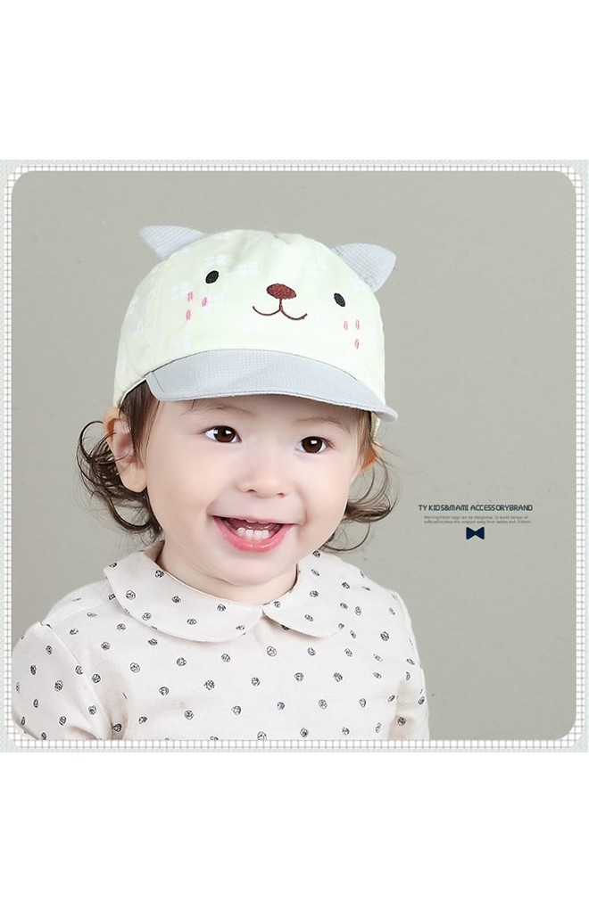 หมวกแก๊ปหน้าแมวน้อยลายจุด TIANYIBEAR