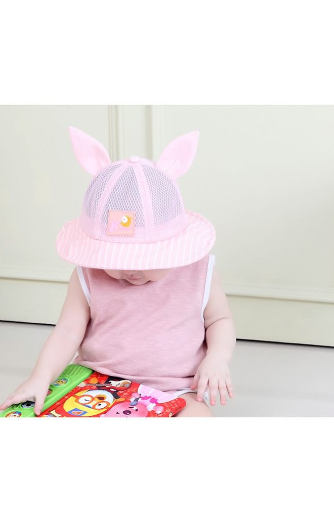 หมวก Bucket แต่งหูกระต่าย ตัวหมวกผ้าตาข่าย จาก KUKUJI