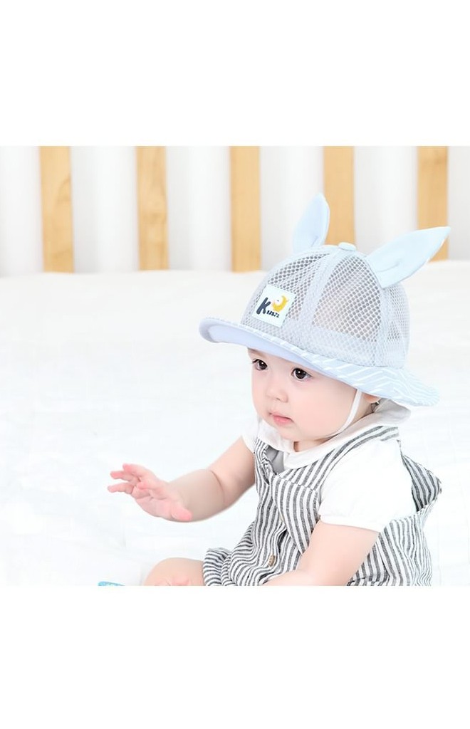 หมวก Bucket แต่งหูกระต่าย ตัวหมวกผ้าตาข่าย จาก KUKUJI