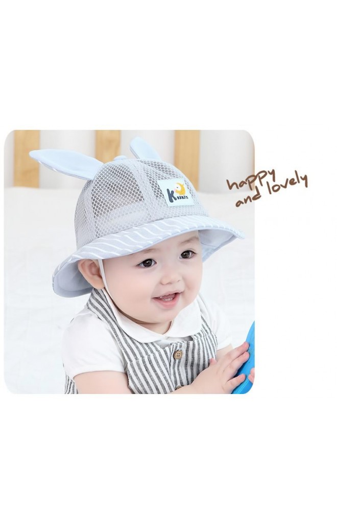 หมวก Bucket แต่งหูกระต่าย ตัวหมวกผ้าตาข่าย จาก KUKUJI