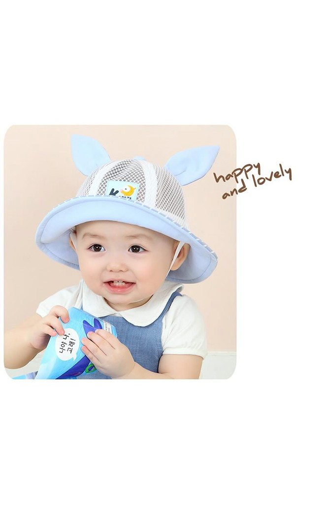 หมวก Bucket แต่งหูกระต่าย ตัวหมวกผ้าตาข่าย จาก KUKUJI